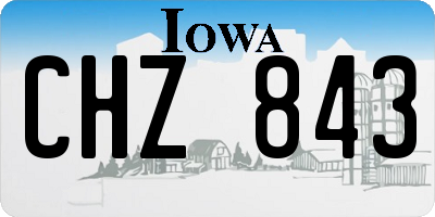 IA license plate CHZ843