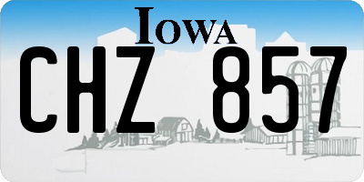 IA license plate CHZ857
