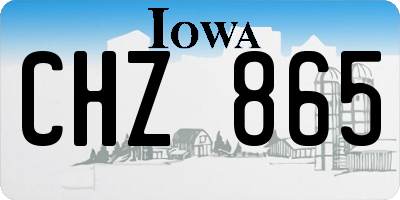 IA license plate CHZ865