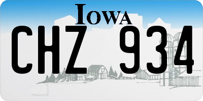 IA license plate CHZ934