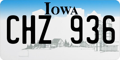 IA license plate CHZ936