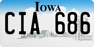 IA license plate CIA686