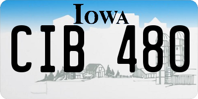IA license plate CIB480