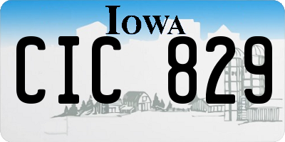 IA license plate CIC829
