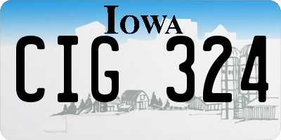 IA license plate CIG324