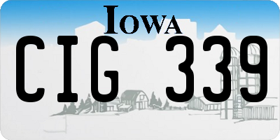 IA license plate CIG339