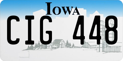 IA license plate CIG448