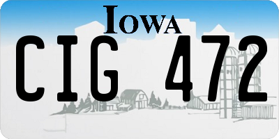 IA license plate CIG472