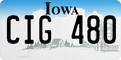 IA license plate CIG480