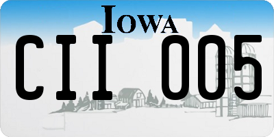 IA license plate CII005
