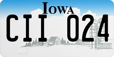 IA license plate CII024