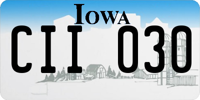 IA license plate CII030