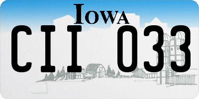 IA license plate CII033