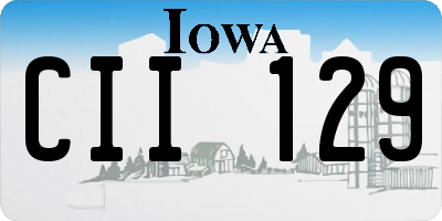 IA license plate CII129