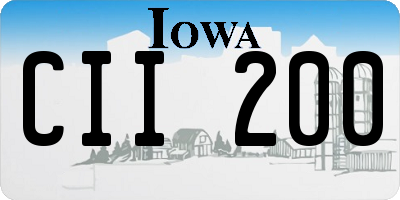 IA license plate CII200