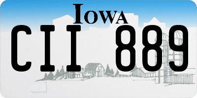 IA license plate CII889