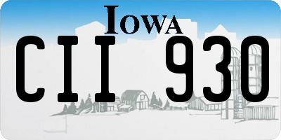 IA license plate CII930