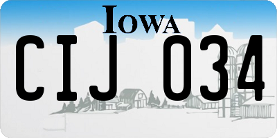 IA license plate CIJ034