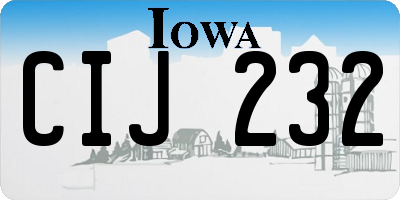 IA license plate CIJ232