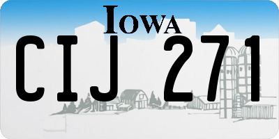 IA license plate CIJ271