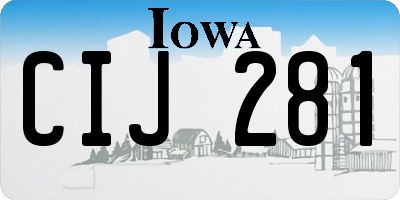 IA license plate CIJ281