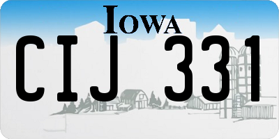 IA license plate CIJ331
