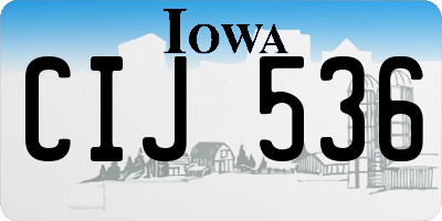 IA license plate CIJ536