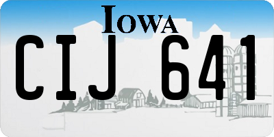 IA license plate CIJ641
