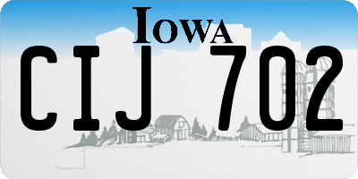 IA license plate CIJ702