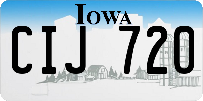 IA license plate CIJ720