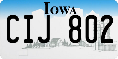 IA license plate CIJ802