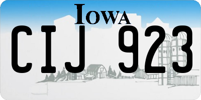 IA license plate CIJ923