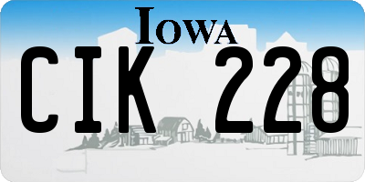 IA license plate CIK228