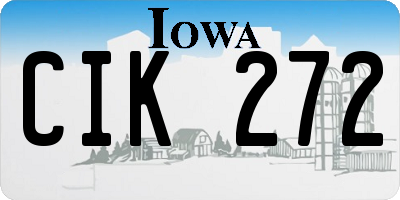 IA license plate CIK272