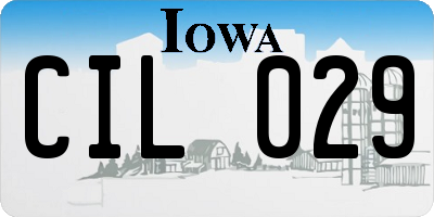 IA license plate CIL029