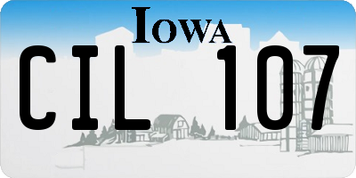 IA license plate CIL107