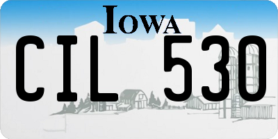 IA license plate CIL530