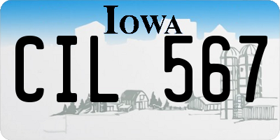 IA license plate CIL567