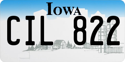 IA license plate CIL822