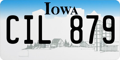 IA license plate CIL879