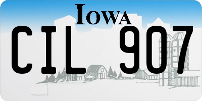 IA license plate CIL907