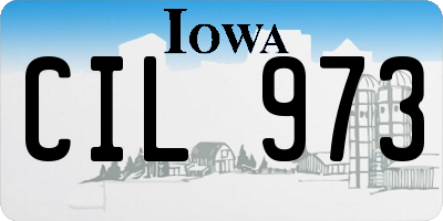 IA license plate CIL973
