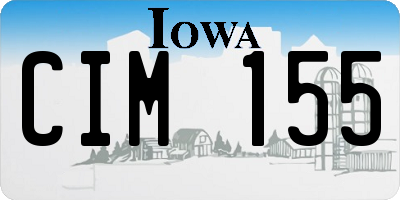IA license plate CIM155