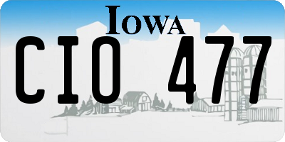 IA license plate CIO477