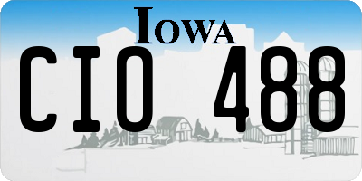 IA license plate CIO488