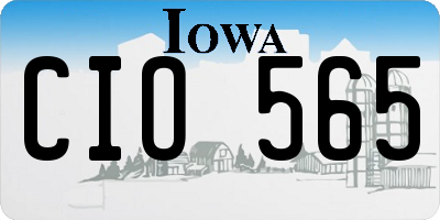 IA license plate CIO565