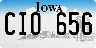 IA license plate CIO656