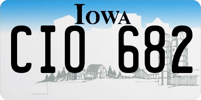 IA license plate CIO682