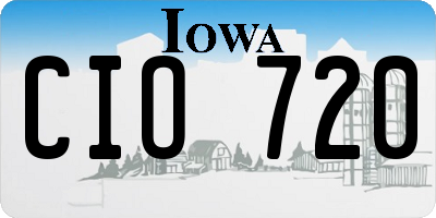 IA license plate CIO720