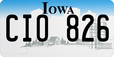 IA license plate CIO826